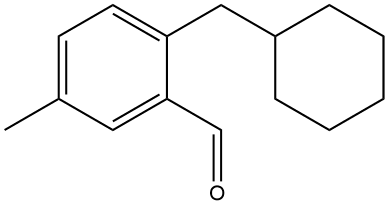 2-(Cyclohexylmethyl)-5-methylbenzaldehyde Structure