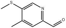 2-Pyridinecarboxaldehyde, 4-methyl-5-(methylthio)- Structure