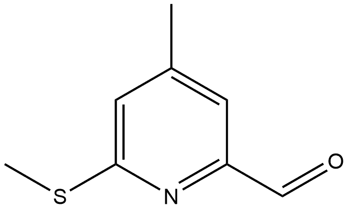 4-Methyl-6-(methylthio)-2-pyridinecarboxaldehyde Structure