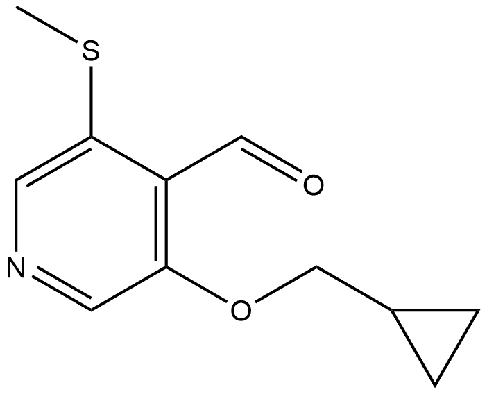 3-(Cyclopropylmethoxy)-5-(methylthio)-4-pyridinecarboxaldehyde Structure