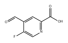 2-Pyridinecarboxylic acid, 5-fluoro-4-formyl- 구조식 이미지