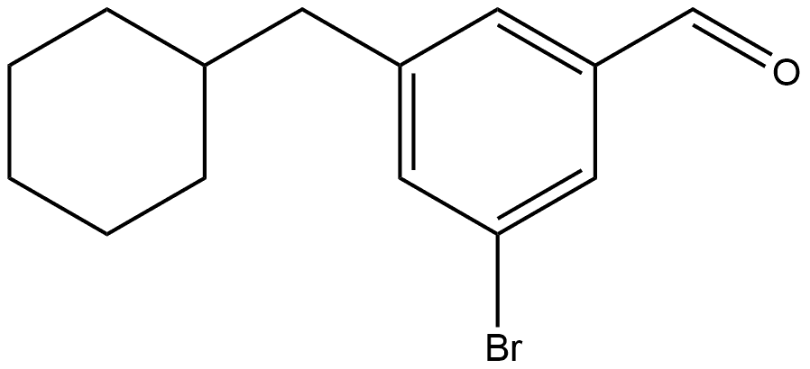 3-Bromo-5-(cyclohexylmethyl)benzaldehyde Structure