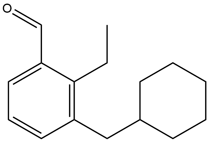 3-(Cyclohexylmethyl)-2-ethylbenzaldehyde Structure