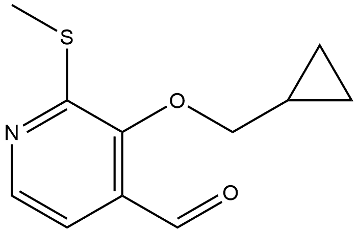 3-(Cyclopropylmethoxy)-2-(methylthio)-4-pyridinecarboxaldehyde Structure