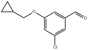 3-Chloro-5-(cyclopropylmethoxy)benzaldehyde Structure