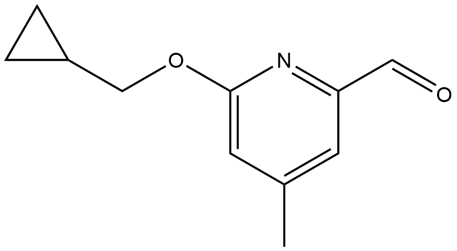 6-(Cyclopropylmethoxy)-4-methyl-2-pyridinecarboxaldehyde Structure