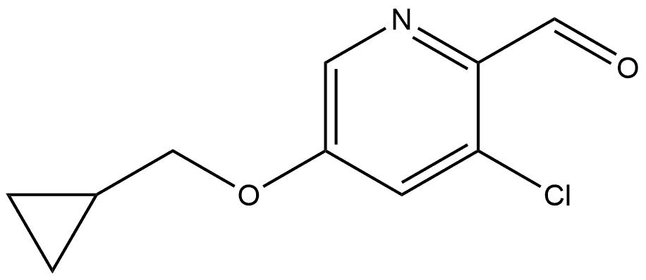 3-Chloro-5-(cyclopropylmethoxy)-2-pyridinecarboxaldehyde Structure