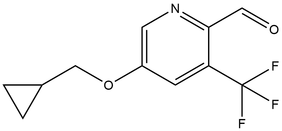 5-(Cyclopropylmethoxy)-3-(trifluoromethyl)-2-pyridinecarboxaldehyde Structure