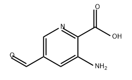 2-Pyridinecarboxylic acid, 3-amino-5-formyl- 구조식 이미지