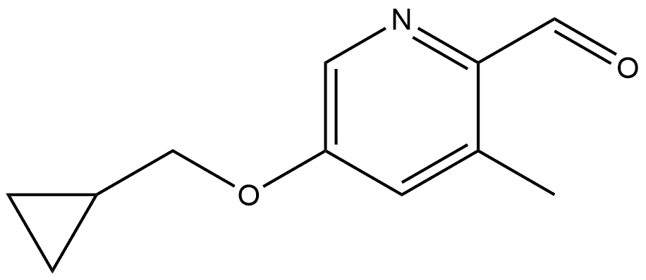 5-(Cyclopropylmethoxy)-3-methyl-2-pyridinecarboxaldehyde Structure