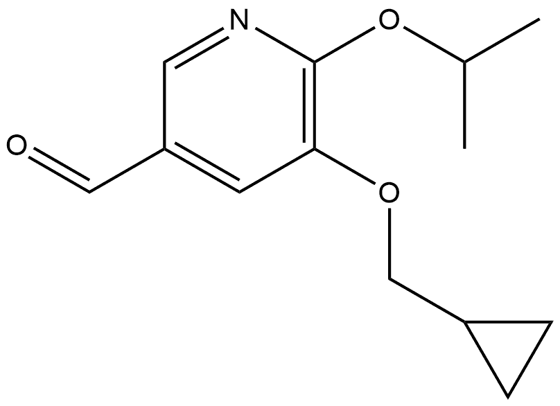 5-(Cyclopropylmethoxy)-6-(1-methylethoxy)-3-pyridinecarboxaldehyde Structure