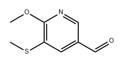 6-Methoxy-5-(methylthio)nicotinaldehyde Structure