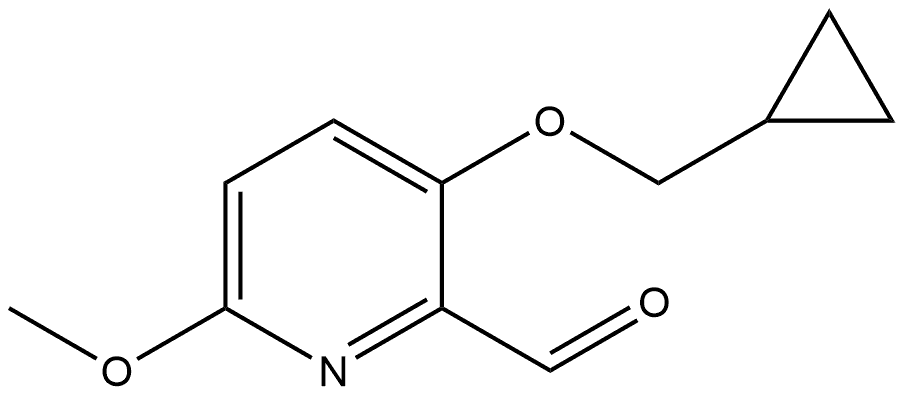 3-(Cyclopropylmethoxy)-6-methoxy-2-pyridinecarboxaldehyde Structure