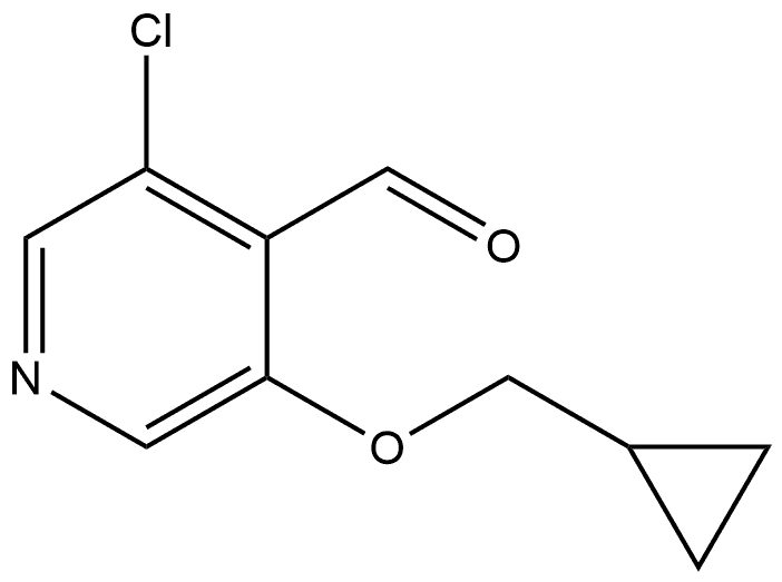 3-Chloro-5-(cyclopropylmethoxy)-4-pyridinecarboxaldehyde Structure