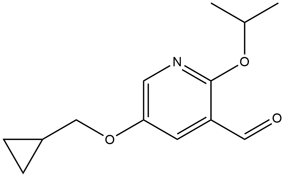 5-(Cyclopropylmethoxy)-2-(1-methylethoxy)-3-pyridinecarboxaldehyde Structure