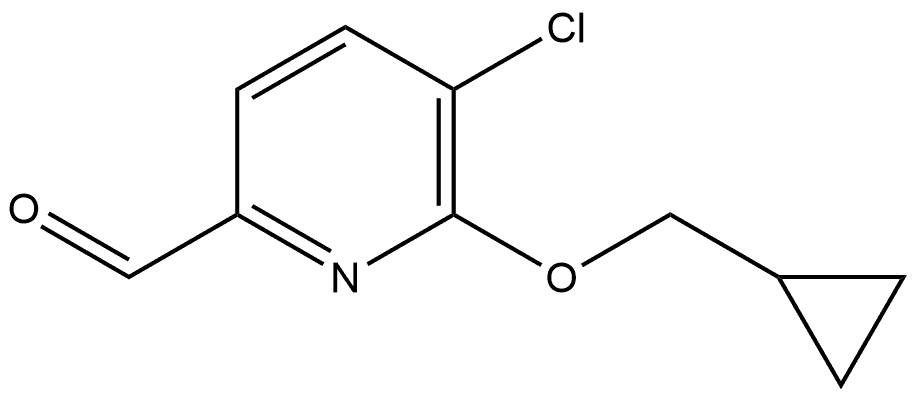 5-Chloro-6-(cyclopropylmethoxy)-2-pyridinecarboxaldehyde Structure