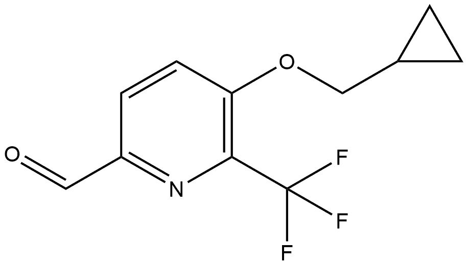 5-(Cyclopropylmethoxy)-6-(trifluoromethyl)-2-pyridinecarboxaldehyde Structure