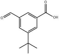 Benzoic acid, 3-(1,1-dimethylethyl)-5-formyl- Structure