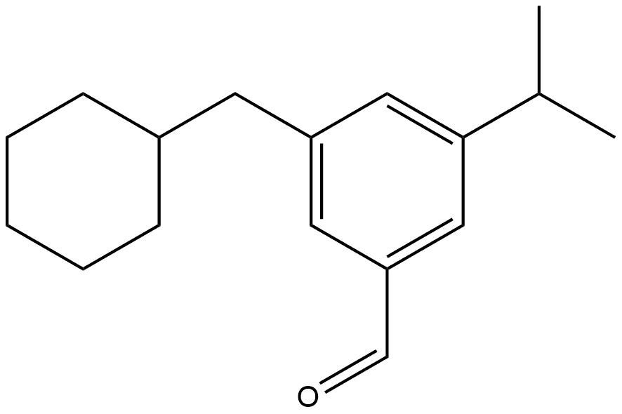 3-(Cyclohexylmethyl)-5-(1-methylethyl)benzaldehyde Structure