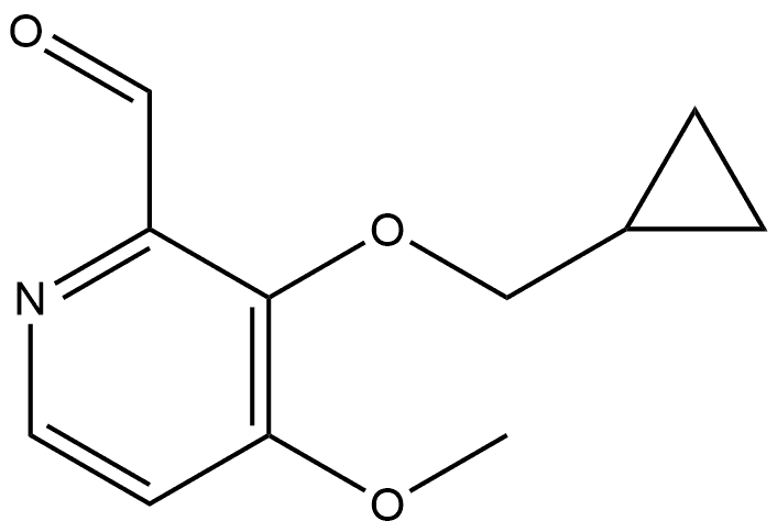 3-(Cyclopropylmethoxy)-4-methoxy-2-pyridinecarboxaldehyde 구조식 이미지