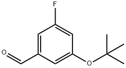 Benzaldehyde, 3-(1,1-dimethylethoxy)-5-fluoro- Structure