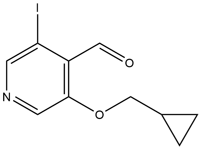 3-(Cyclopropylmethoxy)-5-iodo-4-pyridinecarboxaldehyde Structure