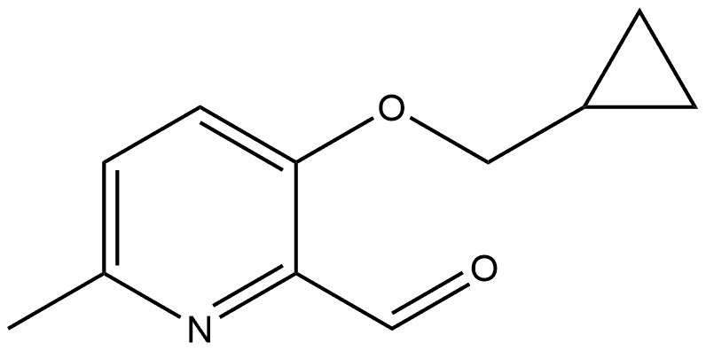 3-(Cyclopropylmethoxy)-6-methyl-2-pyridinecarboxaldehyde Structure