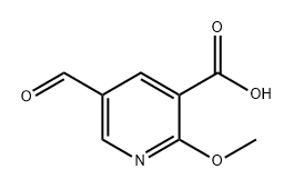3-Pyridinecarboxylic acid, 5-formyl-2-methoxy- 구조식 이미지