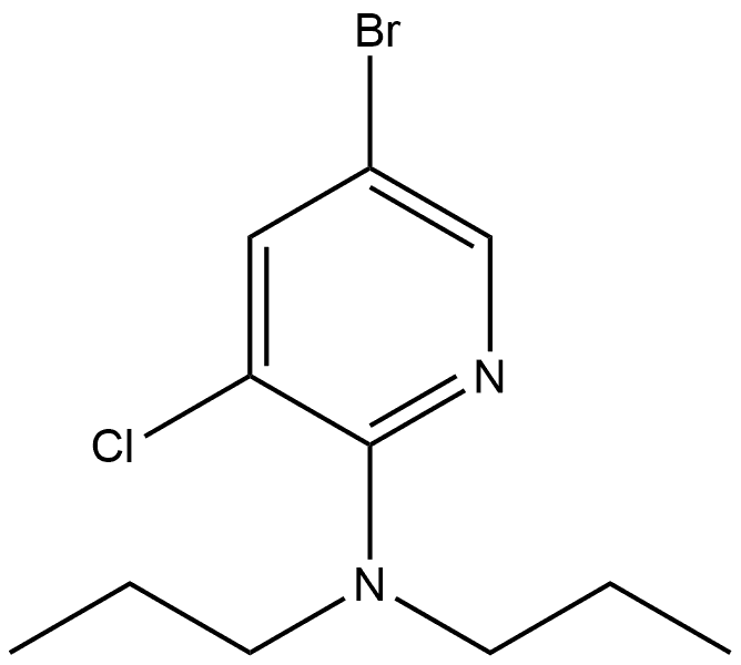 5-Bromo-3-chloro-N,N-dipropyl-2-pyridinamine Structure