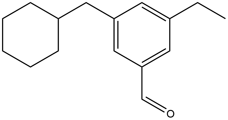 3-(Cyclohexylmethyl)-5-ethylbenzaldehyde Structure