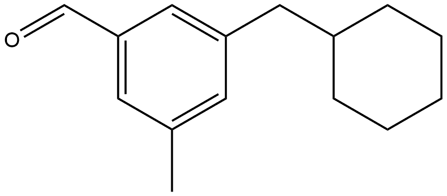 3-(Cyclohexylmethyl)-5-methylbenzaldehyde Structure