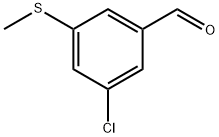 Benzaldehyde, 3-chloro-5-(methylthio)- Structure