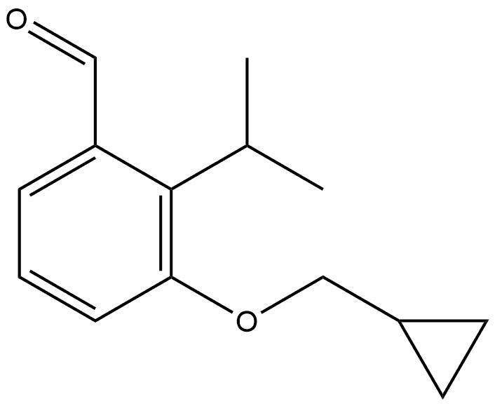 3-(Cyclopropylmethoxy)-2-(1-methylethyl)benzaldehyde 구조식 이미지