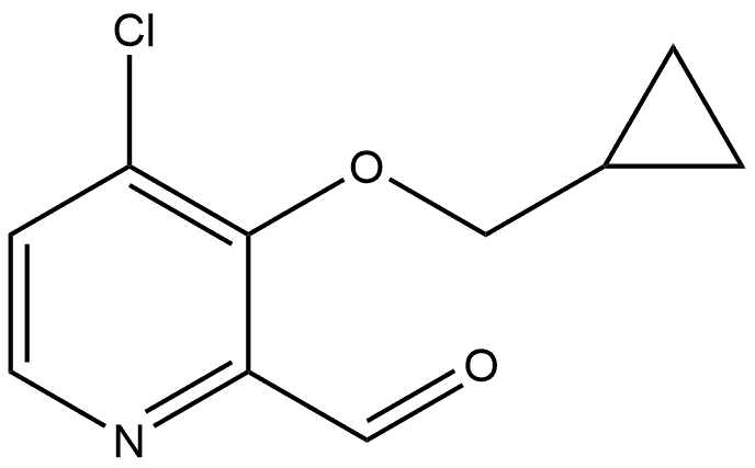 4-Chloro-3-(cyclopropylmethoxy)-2-pyridinecarboxaldehyde Structure