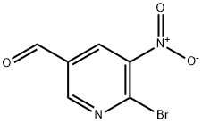 3-Pyridinecarboxaldehyde, 6-bromo-5-nitro- 구조식 이미지