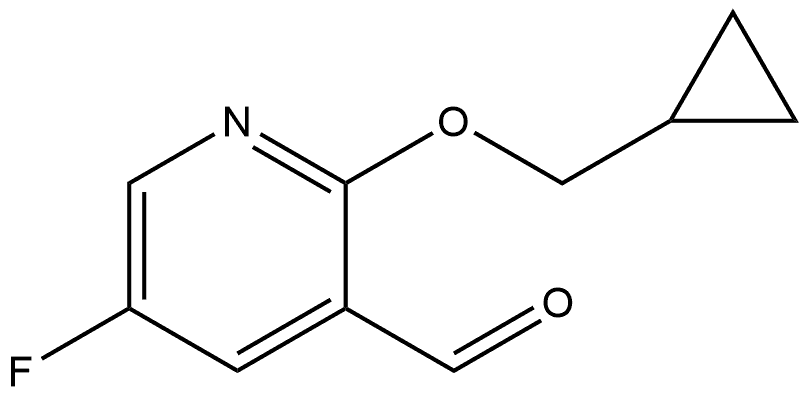 2-(Cyclopropylmethoxy)-5-fluoro-3-pyridinecarboxaldehyde Structure