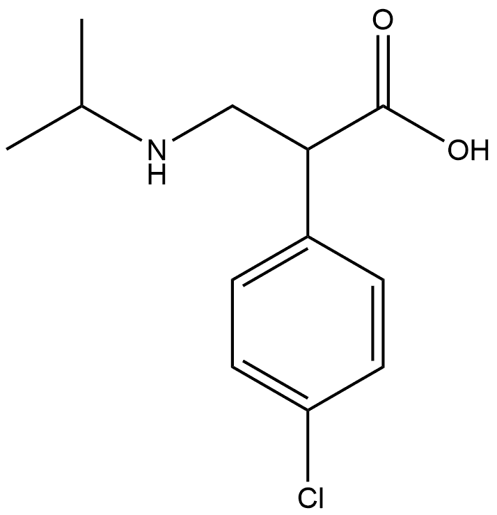 Benzeneacetic acid, 4-chloro-α-[[(1-methylethyl)amino]methyl]- Structure