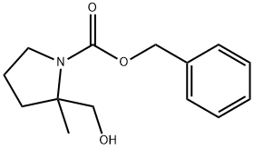 1-Pyrrolidinecarboxylic acid, 2-(hydroxymethyl)-2-methyl-, phenylmethyl ester Structure