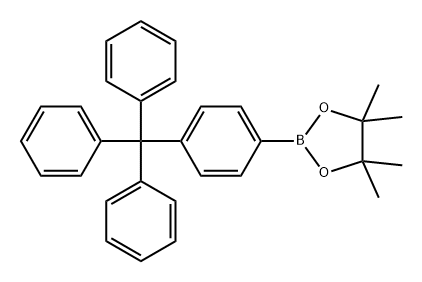 1,3,2-Dioxaborolane, 4,4,5,5-tetramethyl-2-[4-(triphenylmethyl)phenyl]- Structure