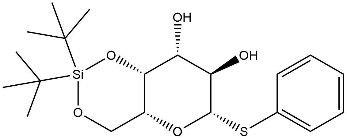 β-D-Galactopyranoside, phenyl 4,6-O-[bis(1,1-dimethylethyl)silylene]-1-thio- Structure