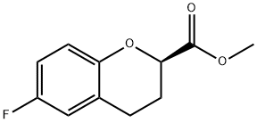 2H-1-Benzopyran-2-carboxylic acid, 6-fluoro-3,4-dihydro-, methyl ester, (2R)- Structure