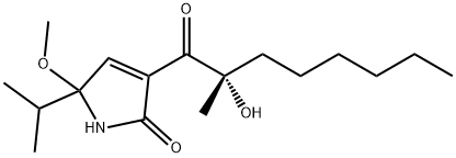 2H-Pyrrol-2-one, 1,5-dihydro-3-[(2S)-2-hydroxy-2-methyl-1-oxooctyl]-5-methoxy-5-(1-methylethyl)- Structure