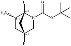 tert-butyl (1R,4R,6S)-rel-6-amino-2-azabicyclo[2.2.1]heptane-2-carboxylate Structure