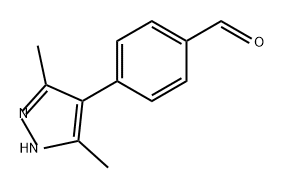 Benzaldehyde, 4-(3,5-dimethyl-1H-pyrazol-4-yl)- Structure