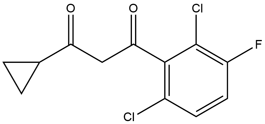 1-Cyclopropyl-3-(2,6-dichloro-3-fluorophenyl)-1,3-propanedione Structure