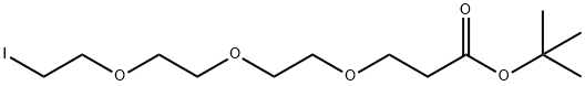Propanoic acid, 3-[2-[2-(2-iodoethoxy)ethoxy]ethoxy]-, 1,1-dimethylethyl ester 구조식 이미지