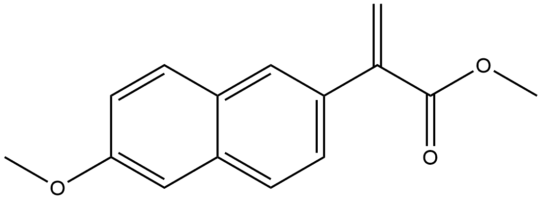 2-Naphthaleneacetic acid, 6-methoxy-α-methylene-, methyl ester 구조식 이미지