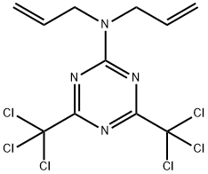 1,3,5-Triazin-2-amine, N,N-di-2-propen-1-yl-4,6-bis(trichloromethyl)- Structure