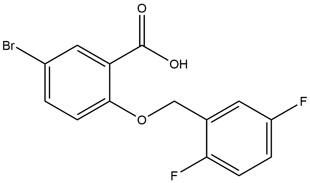 5-Bromo-2-[(2,5-difluorophenyl)methoxy]benzoic acid 구조식 이미지