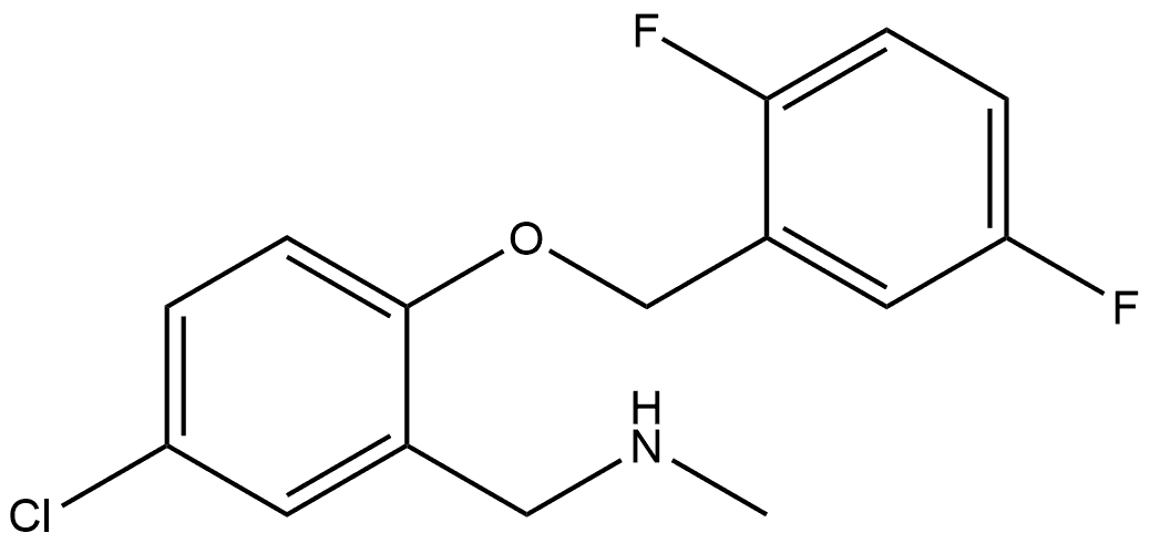 5-Chloro-2-[(2,5-difluorophenyl)methoxy]-N-methylbenzenemethanamine Structure